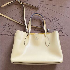Kate Spade Yellow Leather Tote Bag